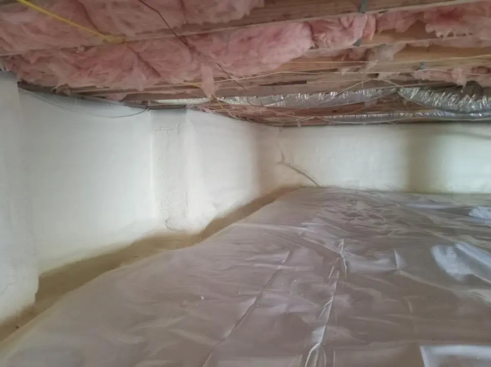 Crawl space encapsulation with closed-cell spray foam for Attic Insulation in Spring Hill